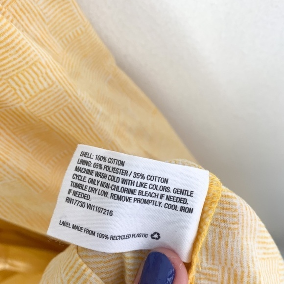 The Nines by Hatch Yellow Tiered Sleeveless Cotton Maternity Midi Dress Sz XXL - Picture 9 of 9